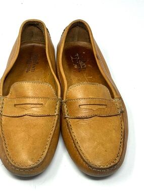 Mercanti Fiorentini Women’s Driving Loafers Sz 7 Brown Leather Made In Brazil